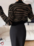 Grunge Brown Stripe Cardigan - The Cursed Closet