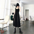 Grunge Eyelet Black Dress' - The Cursed Closet