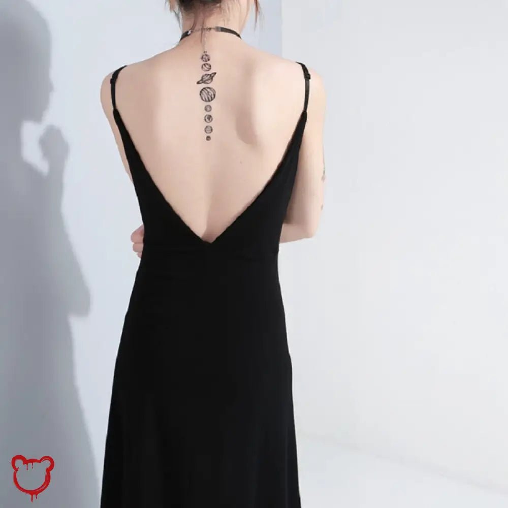 Grunge Eyelet Black Dress' - The Cursed Closet