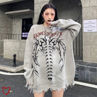 Grunge Femme Fatale Sweater - The Cursed Closet