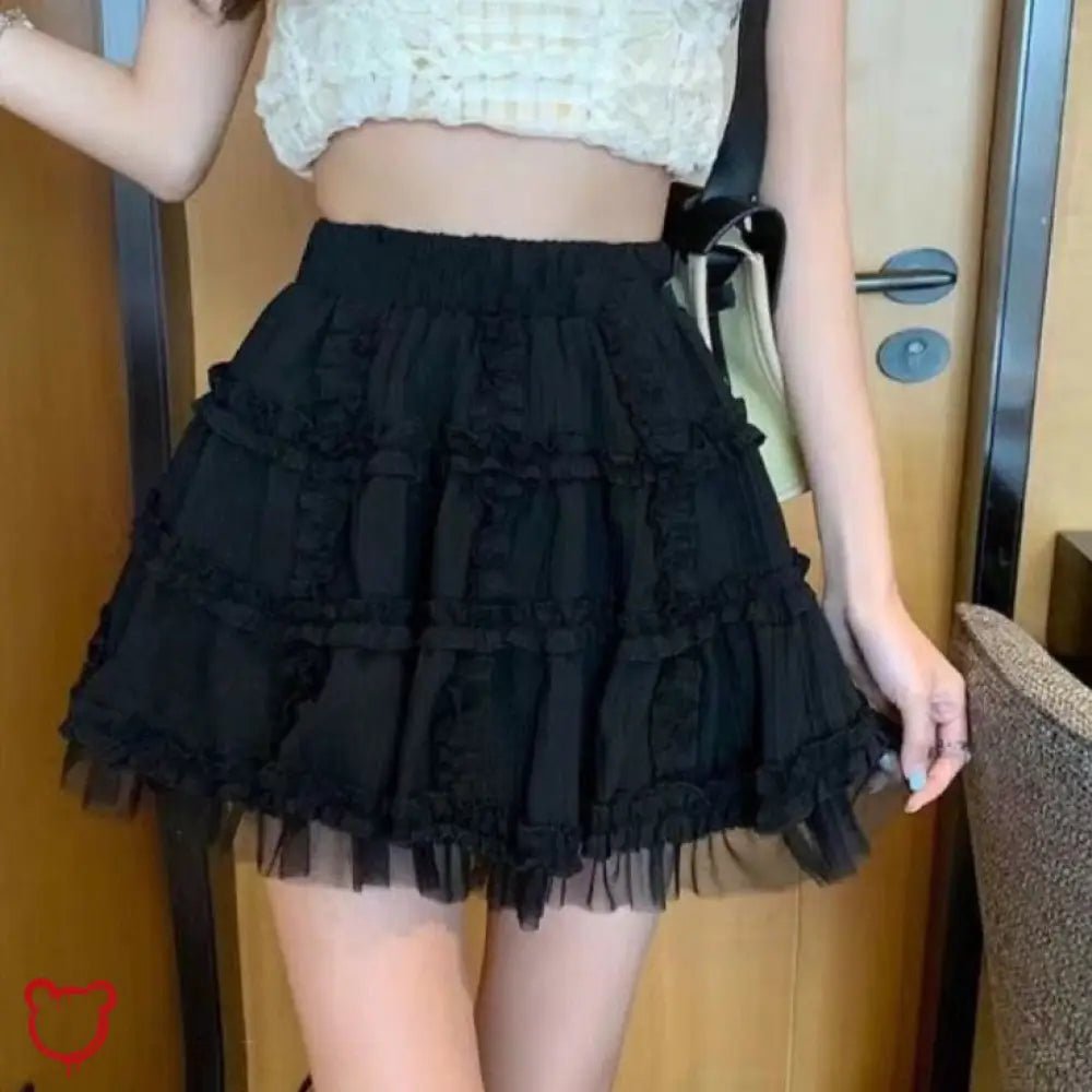 Grunge Lace Kawaii Mini Skirt - The Cursed Closet