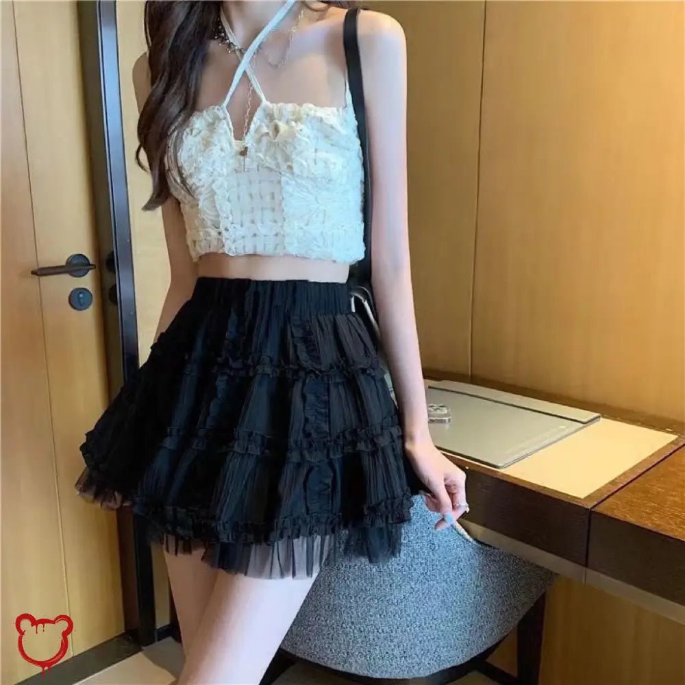 Grunge Lace Kawaii Mini Skirt - The Cursed Closet