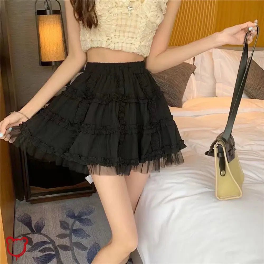 Grunge Lace Kawaii Mini Skirt - The Cursed Closet