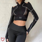 Grunge Mesh Buckle Top - The Cursed Closet