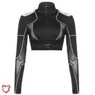 Grunge Mesh Buckle Top - The Cursed Closet