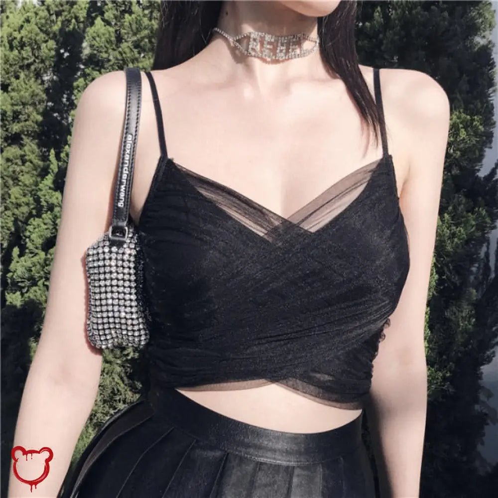 "Grunge Mesh Cami Top" - The Cursed Closet