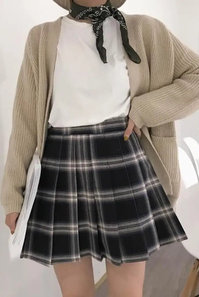 Grunge Plaid Mini Skirt - The Cursed Closet
