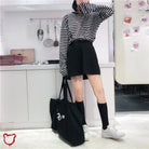 Grunge Stripe Casual Top - The Cursed Closet