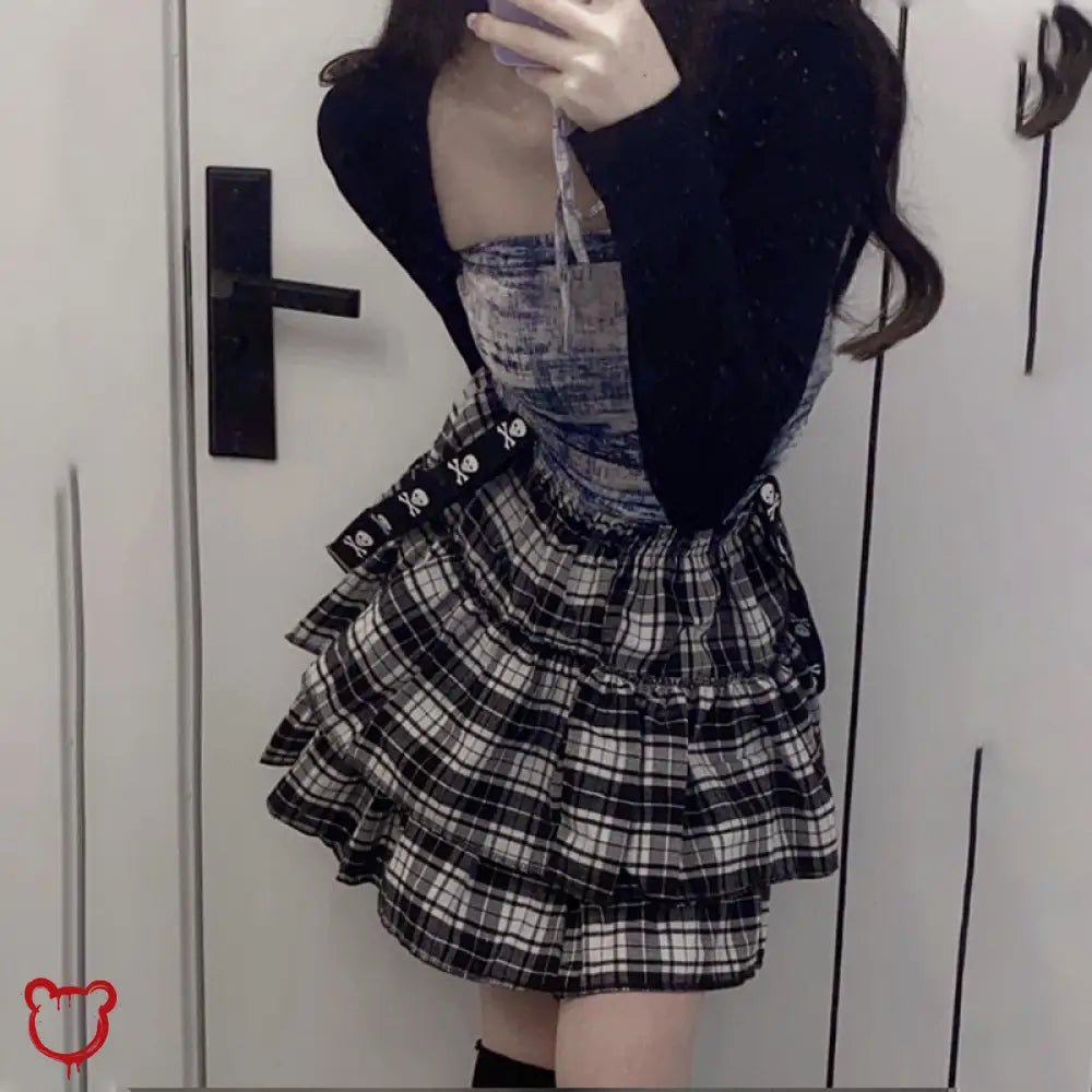 Grunge Stripe Skirt - The Cursed Closet