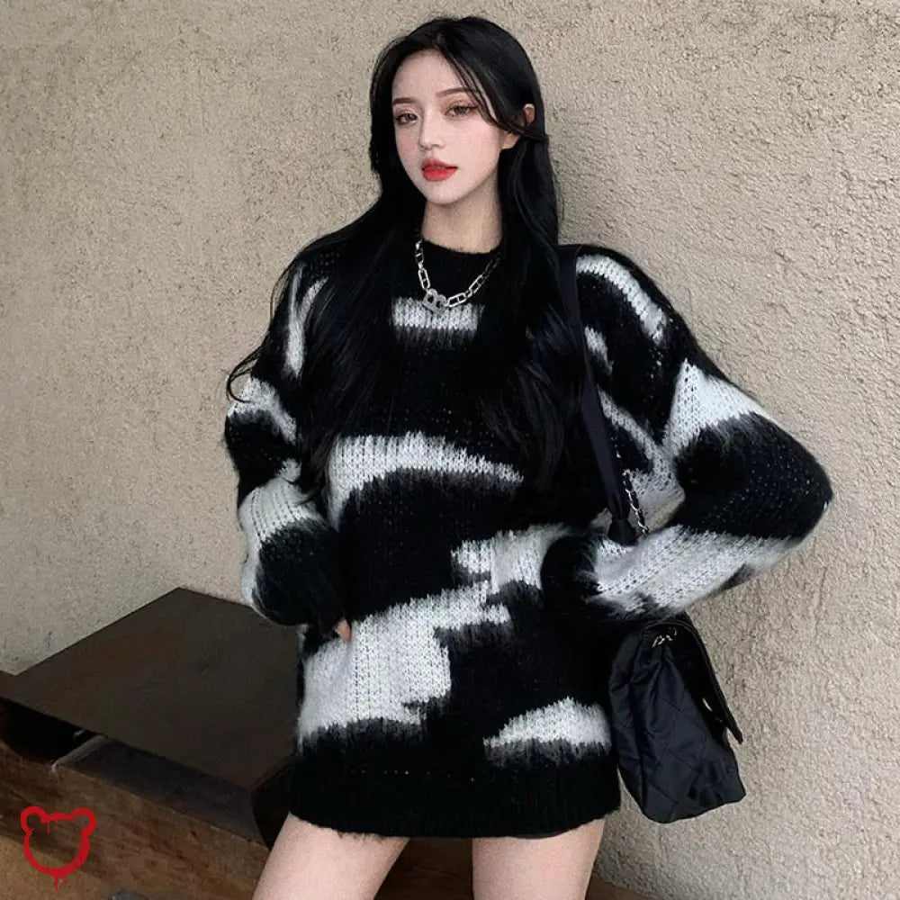 Grunge Stripe Sweater - The Cursed Closet