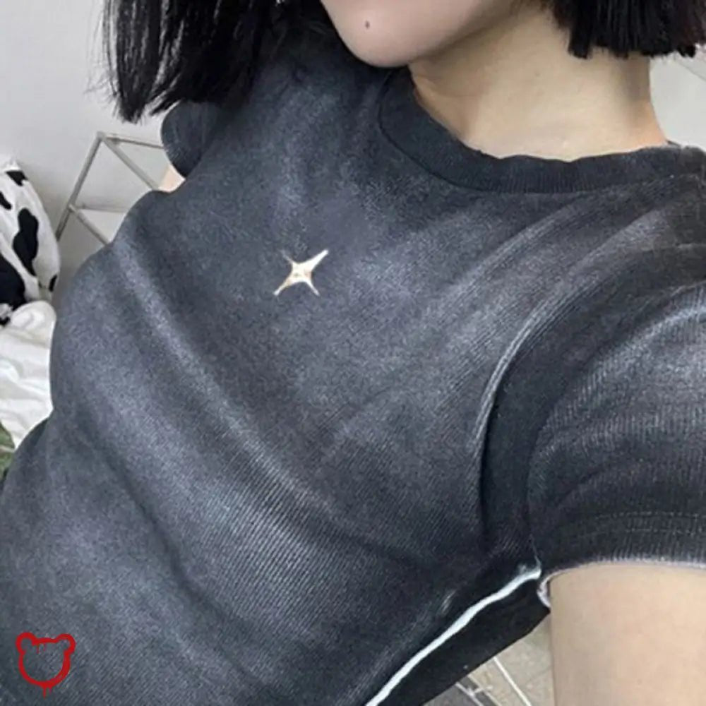 Grunge Tie - dye Crop Top - The Cursed Closet