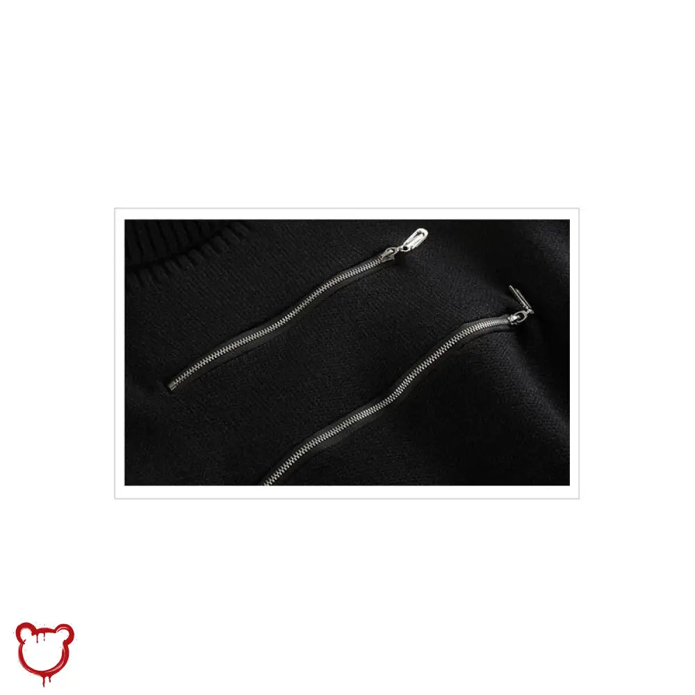 Grunge Turtleneck with Zip, Abyss - The Cursed Closet