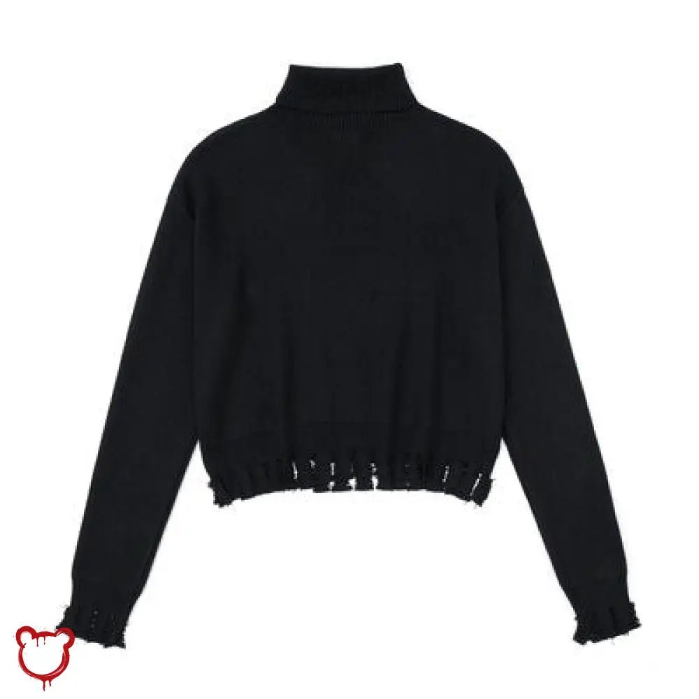 Grunge Turtleneck with Zip, Abyss - The Cursed Closet