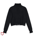 Grunge Turtleneck with Zip, Abyss - The Cursed Closet