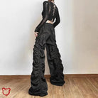 Grunge Y2K Black Baggy Pants - The Cursed Closet