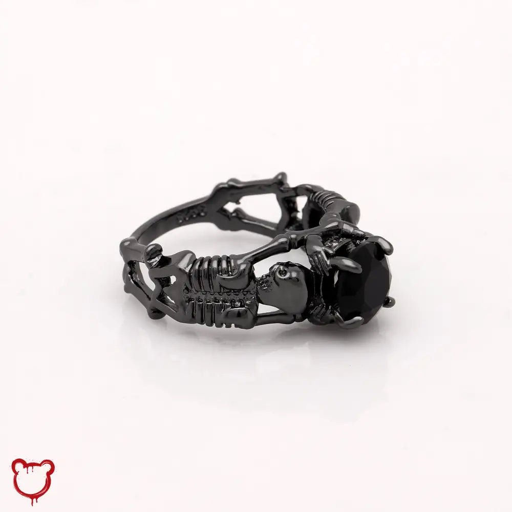 Gunmetal Black Stone Ring - The Cursed Closet