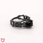 Gunmetal Black Stone Ring - The Cursed Closet