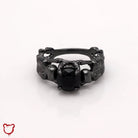Gunmetal Black Stone Ring - The Cursed Closet