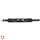Heart Buckle Choker: Black/Blue Pu Accessories