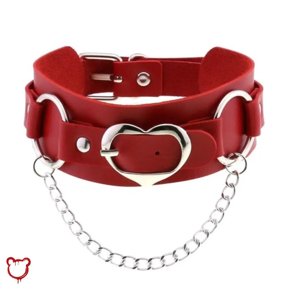 Heart Buckle Choker - The Cursed Closet
