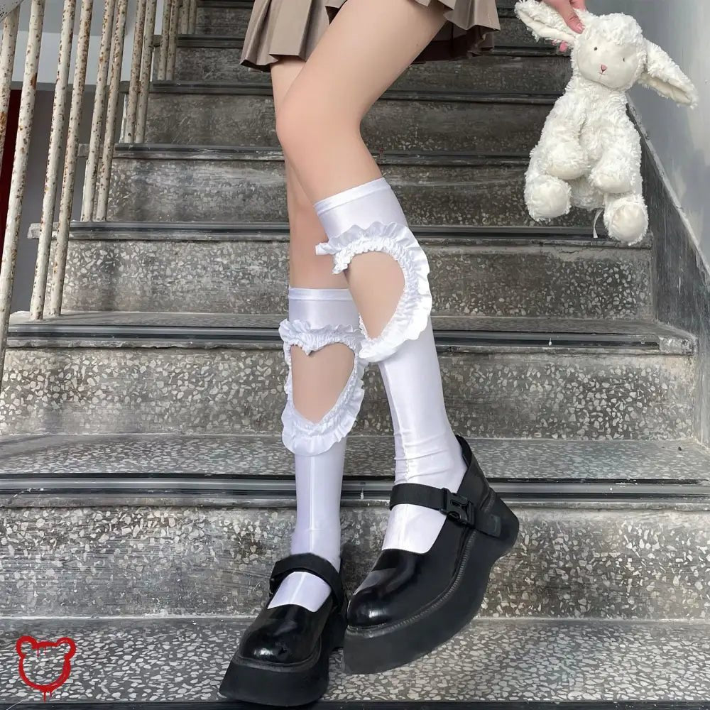 "Heart Knee Socks" - The Cursed Closet