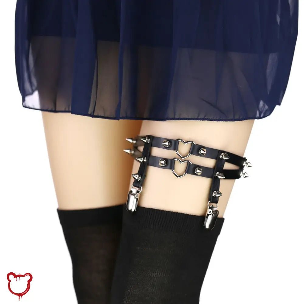 Heart Spike Garter - The Cursed Closet