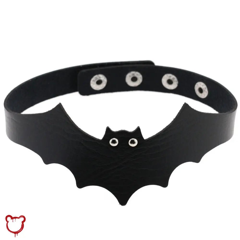 Hellbound Faux Leather Bat Choker (4 Shades) - The Cursed Closet