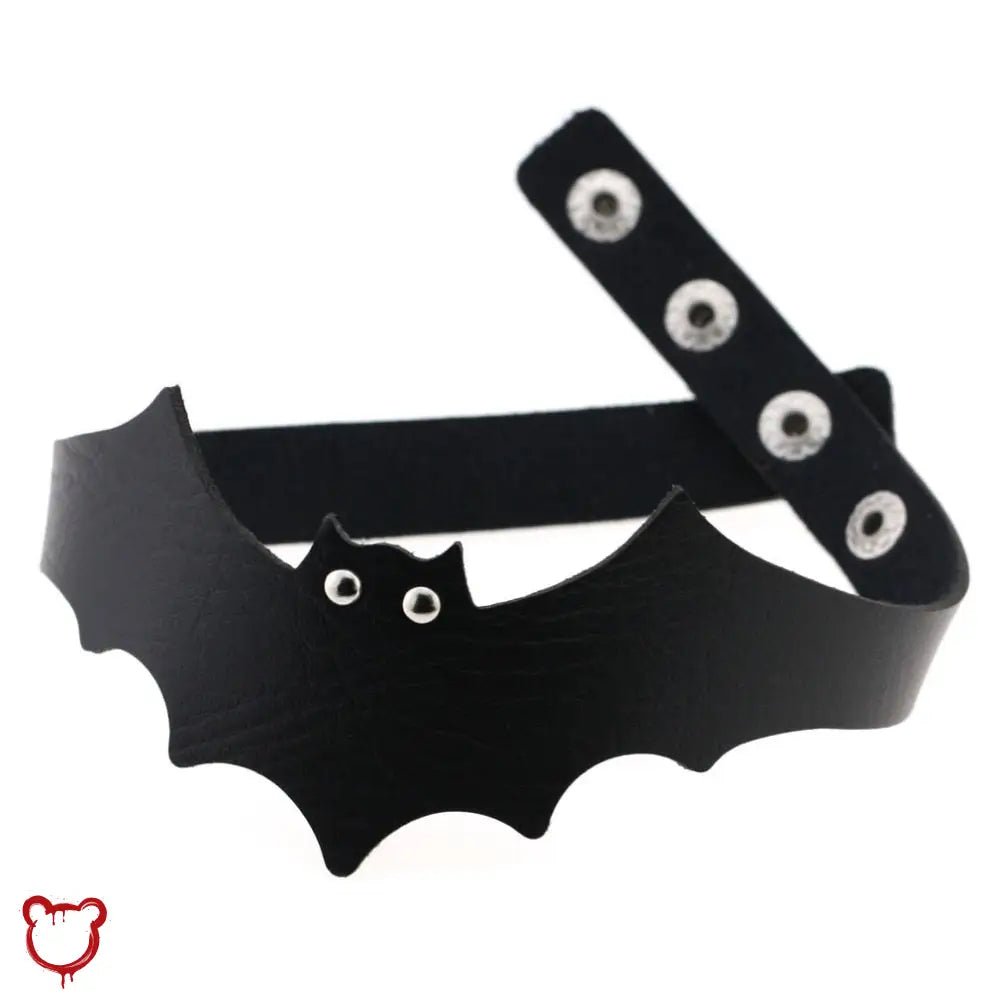Hellbound Faux Leather Bat Choker (4 Shades) - The Cursed Closet