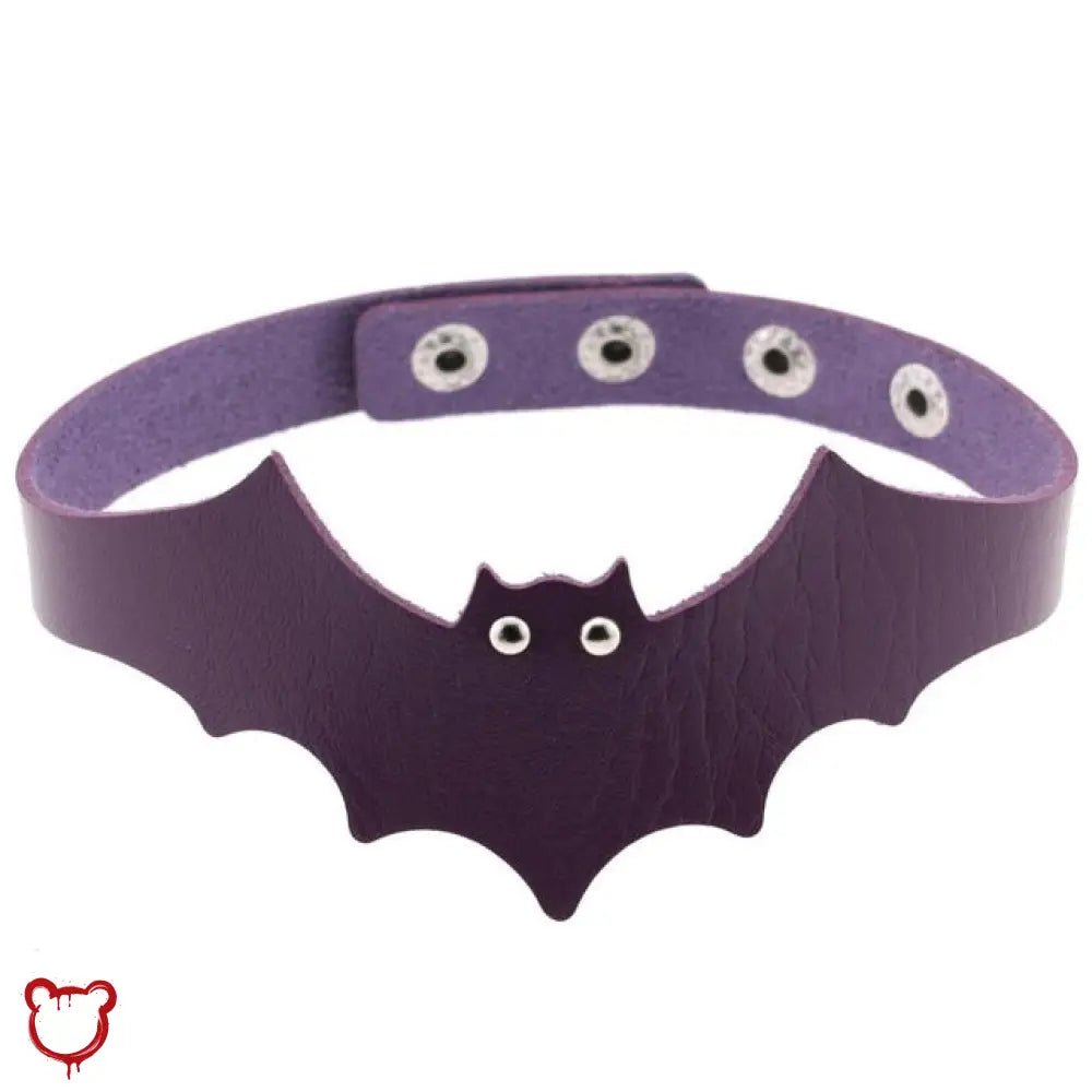 Hellbound Faux Leather Bat Choker (4 Shades) - The Cursed Closet