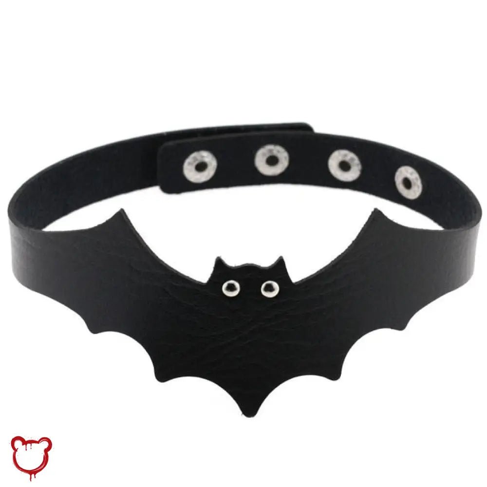 Hellbound Faux Leather Bat Choker (4 Shades) - The Cursed Closet