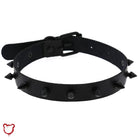 Hellboy's Spiky Black Leather Choker - The Cursed Closet