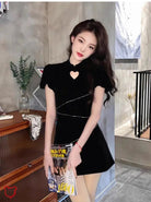 Hollow Heart' Velvet LBD - The Cursed Closet