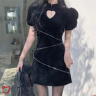Hollow Heart' Velvet LBD - The Cursed Closet