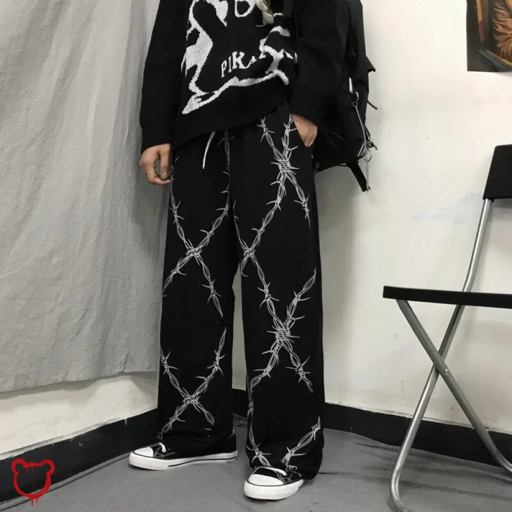 Horror Show Grunge Baggy Pants Black / M Clothing