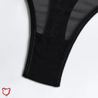 Ideal Noir Mesh Lingerie Ensemble - The Cursed Closet