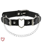 Intact' Black Chain Heart Choker - The Cursed Closet