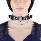 Intact' Black Chain Heart Choker - The Cursed Closet
