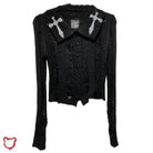 Invoke' Dark Mesh Cardi - The Cursed Closet