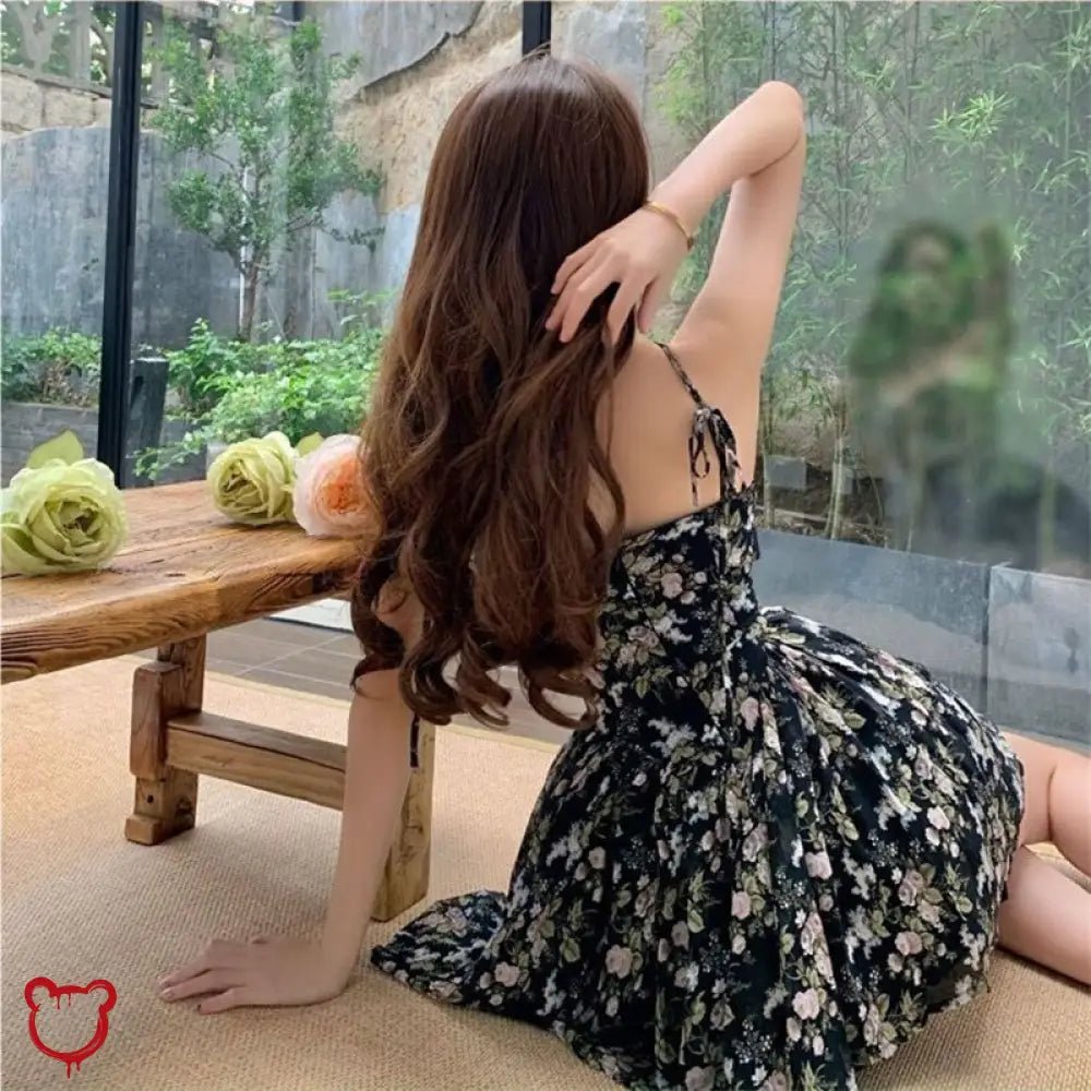 Kawaii Floral Slip Dress - The Cursed Closet