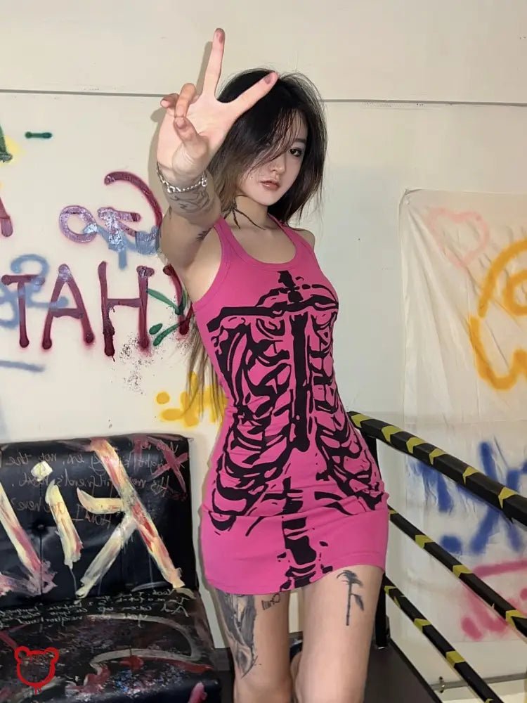 Kawaii Pink Sleeveless Dress - The Cursed Closet