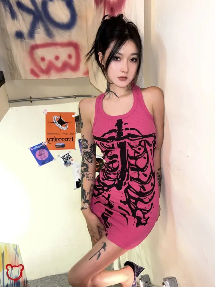 Kawaii Pink Sleeveless Dress - The Cursed Closet