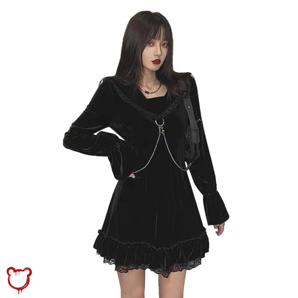 Lace Goth Casual Dress – The Cursed Closet
