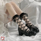 Lace Mesh Socks, Black - The Cursed Closet