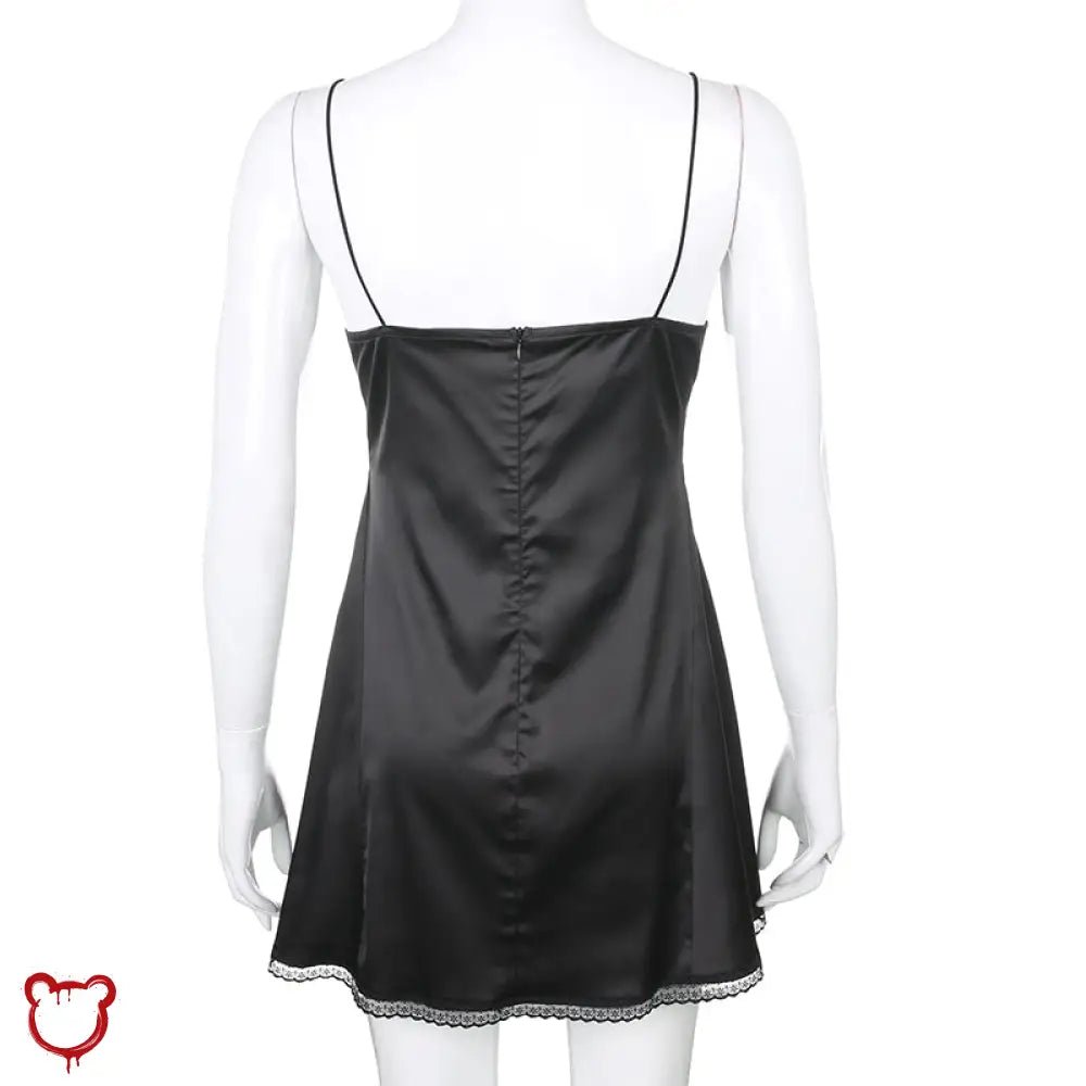 Lace Strap Satin Dress - The Cursed Closet