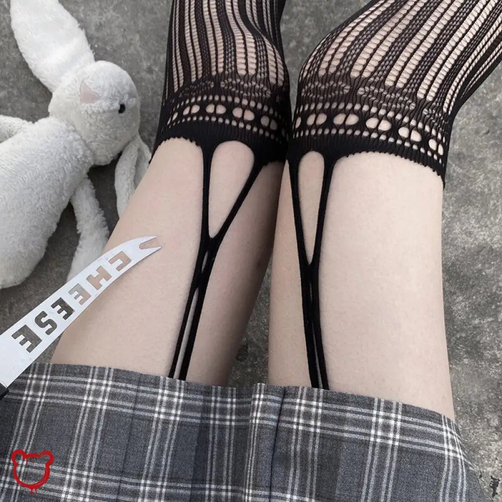 Lace Up Lolita Socks - The Cursed Closet