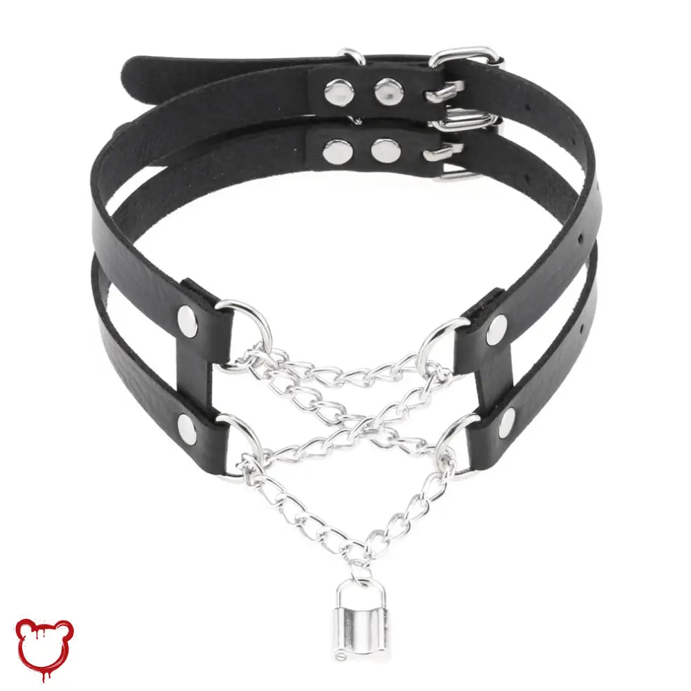 Leather Chain Choker - The Cursed Closet