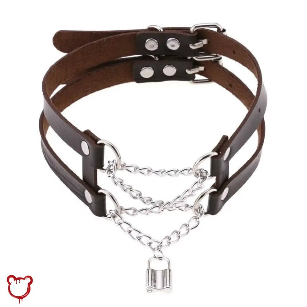 Leather Chain Choker - The Cursed Closet