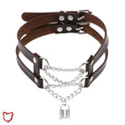Leather Chain Choker - The Cursed Closet