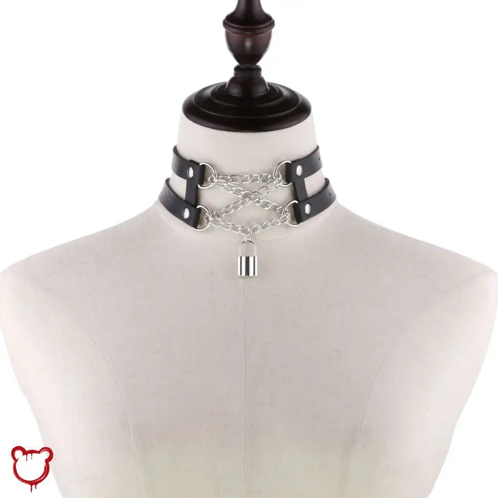 Leather Chain Choker - The Cursed Closet