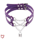 Leather Chain Choker - The Cursed Closet